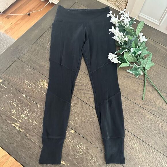ATHLETA Excursion Tight Leggings Joggers‎ Ribbed in black size small - Picture 2 of 7